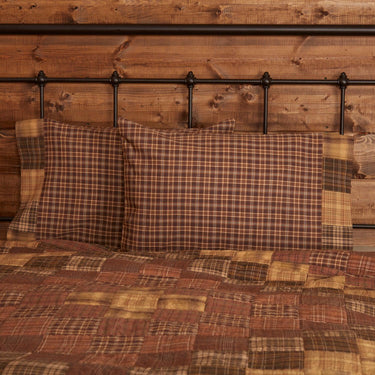 Prescott Standard Pillow Case Block Border Set of 2 21x30 VHC Brands - The Fox Decor